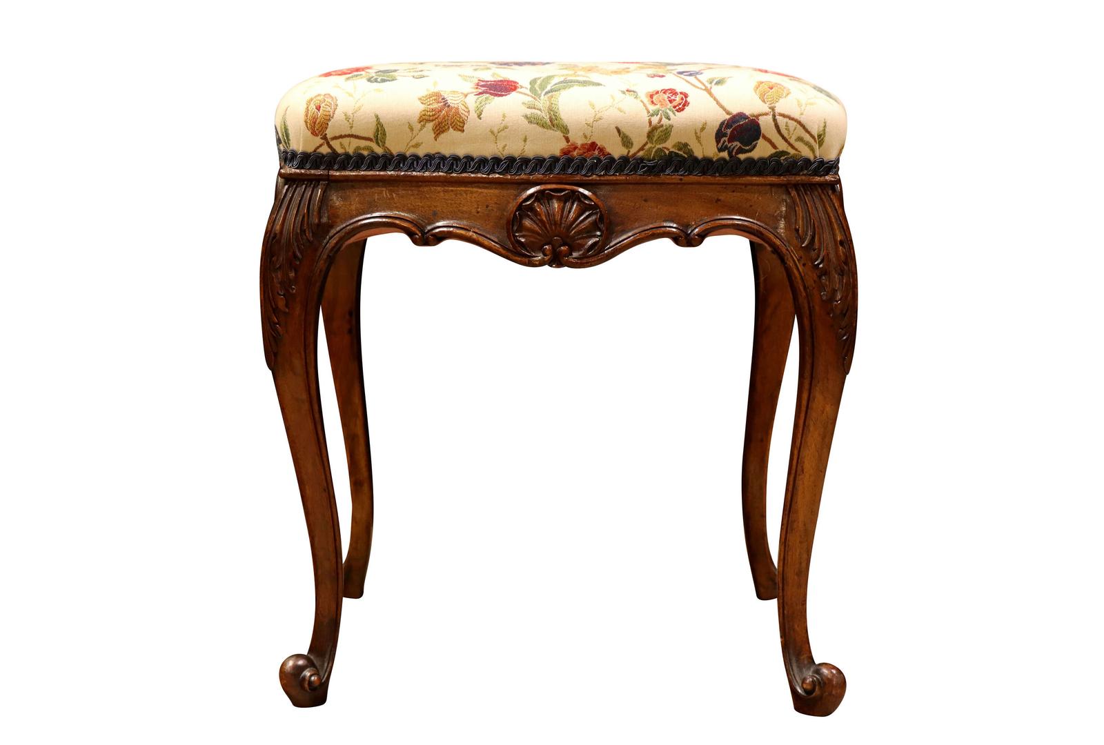 Elegant Late 19th Century Mahogany Stool with Cabriole Legs c.1880 (1 of 4) Elegant Late 19th Century Mahogany Stool with Cabriole Legs c.1880 (1 of 4)