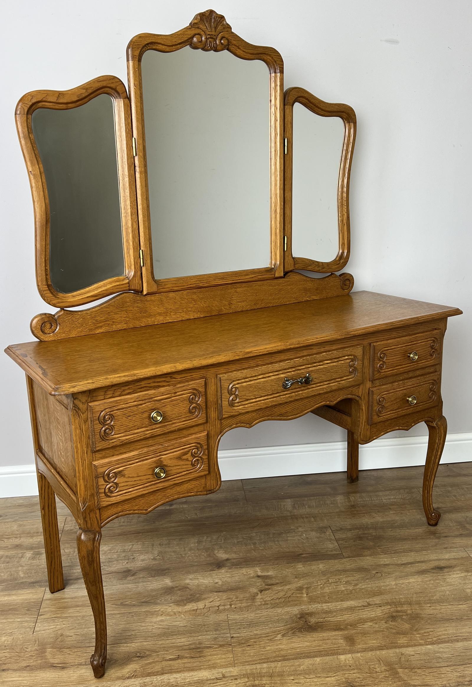 Dressing Table Vintage French Oak Vanity Makeup Table (1 of 11) Dressing Table Vintage French Oak Vanity Makeup Table (1 of 11)