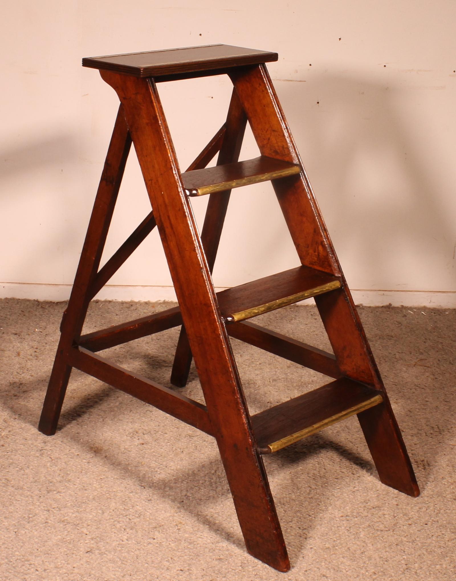 Mahogany Step Ladder / Library Ladder - 19th Century (1 of 10) Mahogany Step Ladder / Library Ladder - 19th Century (1 of 10)
