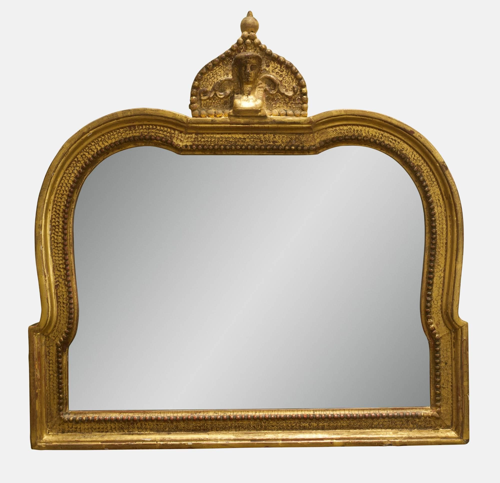 Gilt Mirror with Sphinx Head (1 of 1) Gilt Mirror with Sphinx Head (1 of 1)