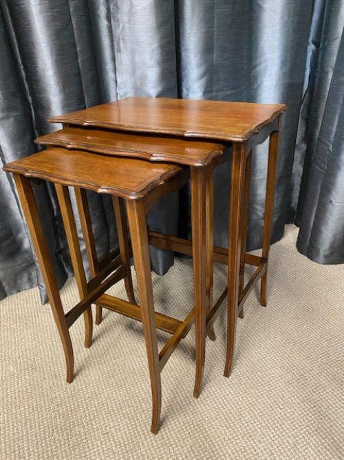 Mahogany Nest of Three Tables (1 of 8)