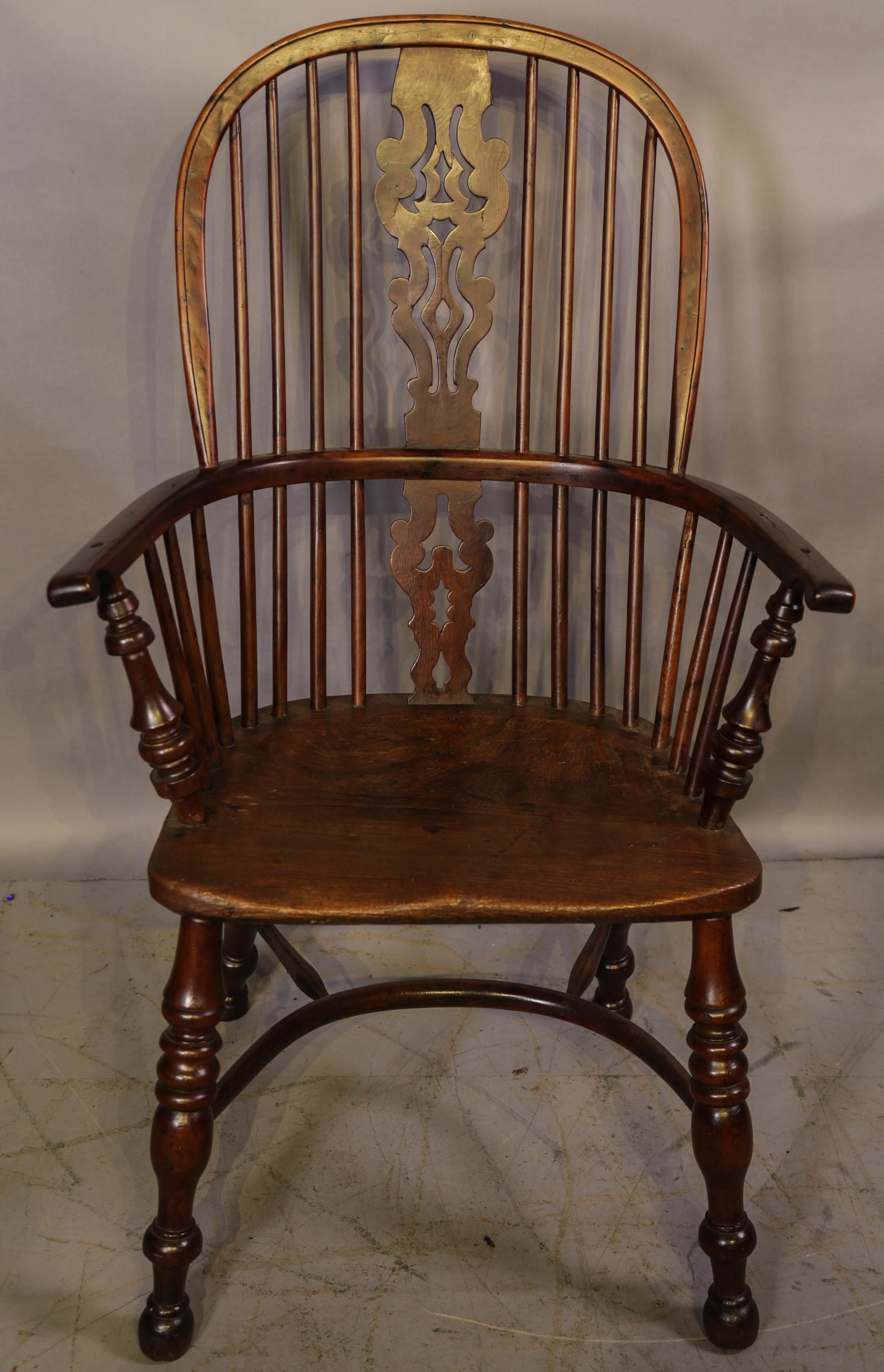 High Back Yew Wood Windsor Chair Gabbitass Worksop (1 of 11)