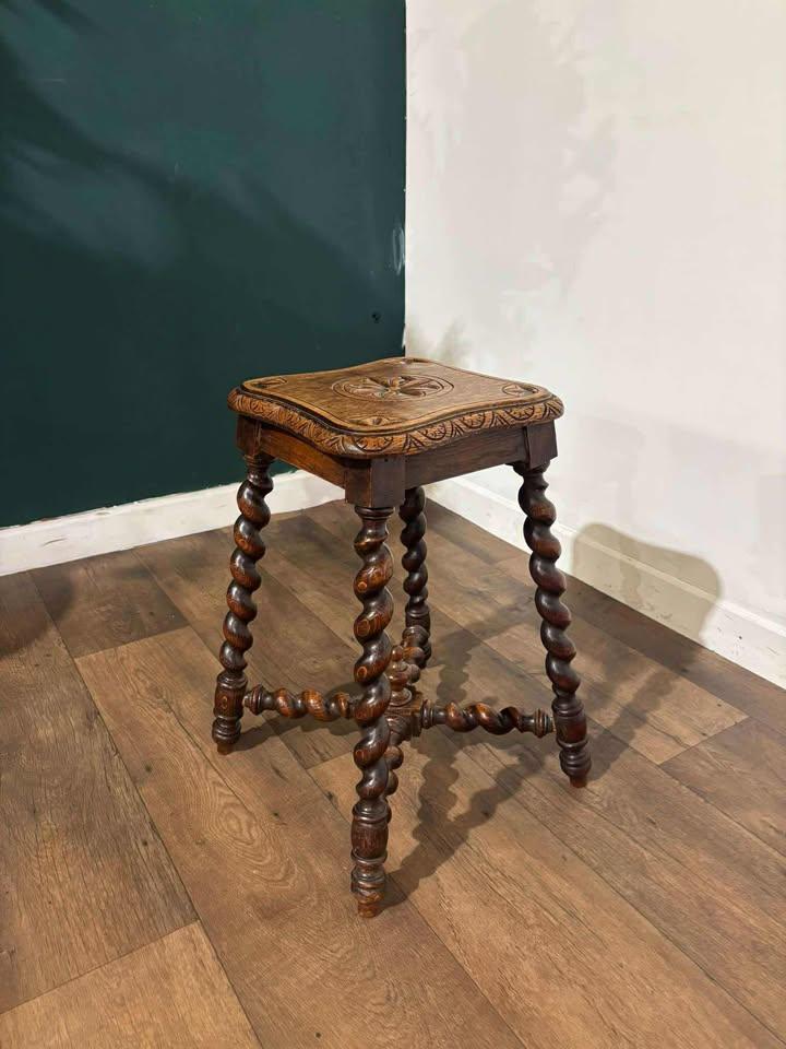 Late Victorian Oak Stool with Carved Detail (1 of 14) Late Victorian Oak Stool with Carved Detail (1 of 14)