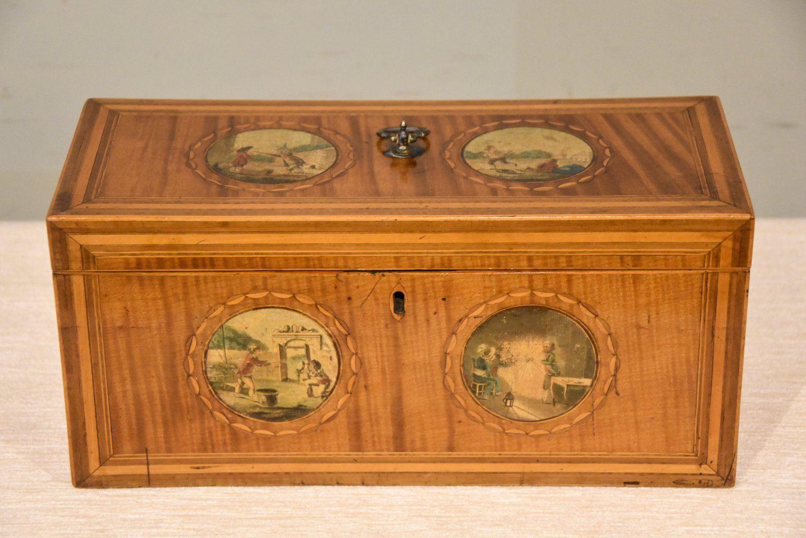 Late 18th Century Satinwood Tea Chest (1 of 8) Late 18th Century Satinwood Tea Chest (1 of 8)