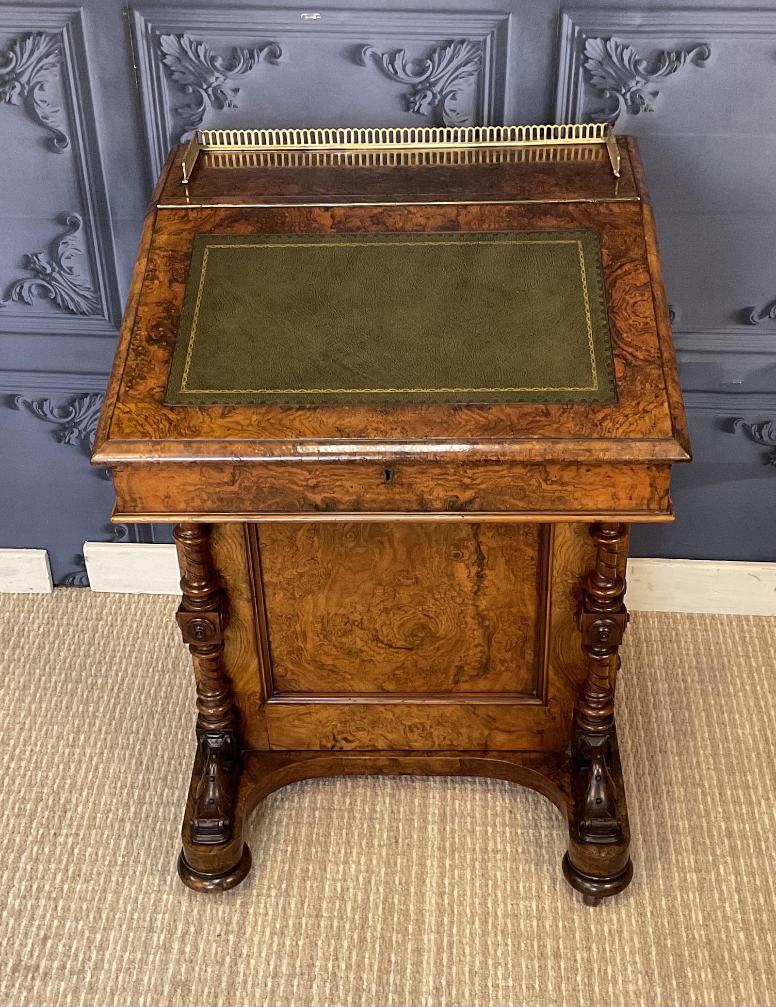 Victorian Burr Walnut Davenport Desk (1 of 13) Victorian Burr Walnut Davenport Desk (1 of 13)