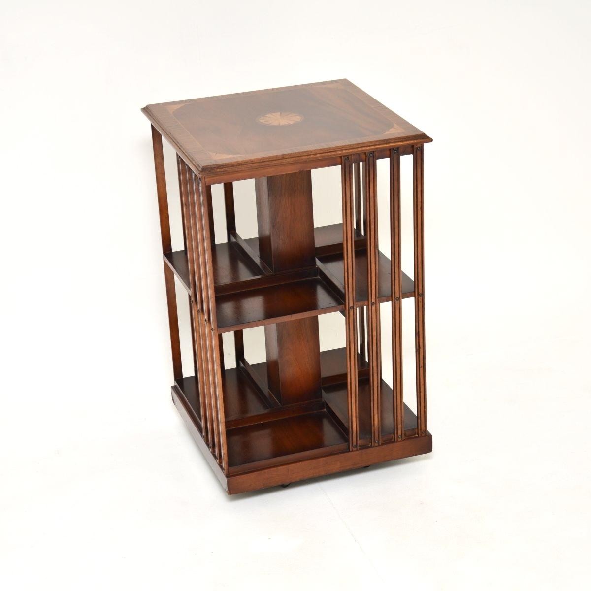 Sheraton Style Inlaid Mahogany Revolving Bookcase (1 of 8) Sheraton Style Inlaid Mahogany Revolving Bookcase (1 of 8)