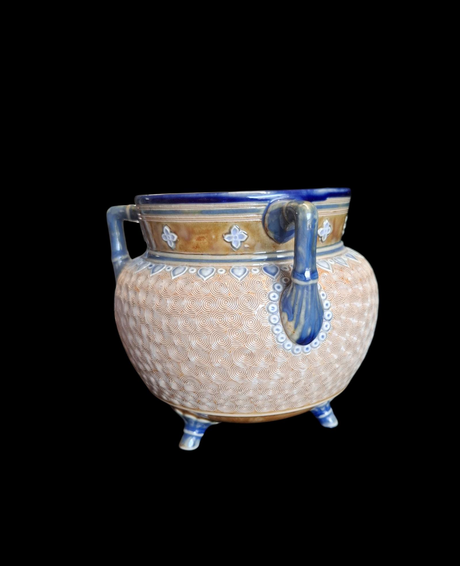 Edwardian Doulton Lambeth Jardiniere Designed by W.W. Mackay (1 of 4)