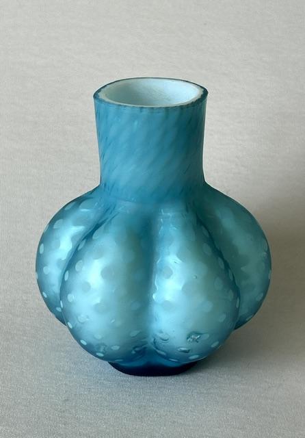 Gorgeous Victorian Turquoise Satin Glass Posy Vase (1 of 6) Gorgeous Victorian Turquoise Satin Glass Posy Vase (1 of 6)