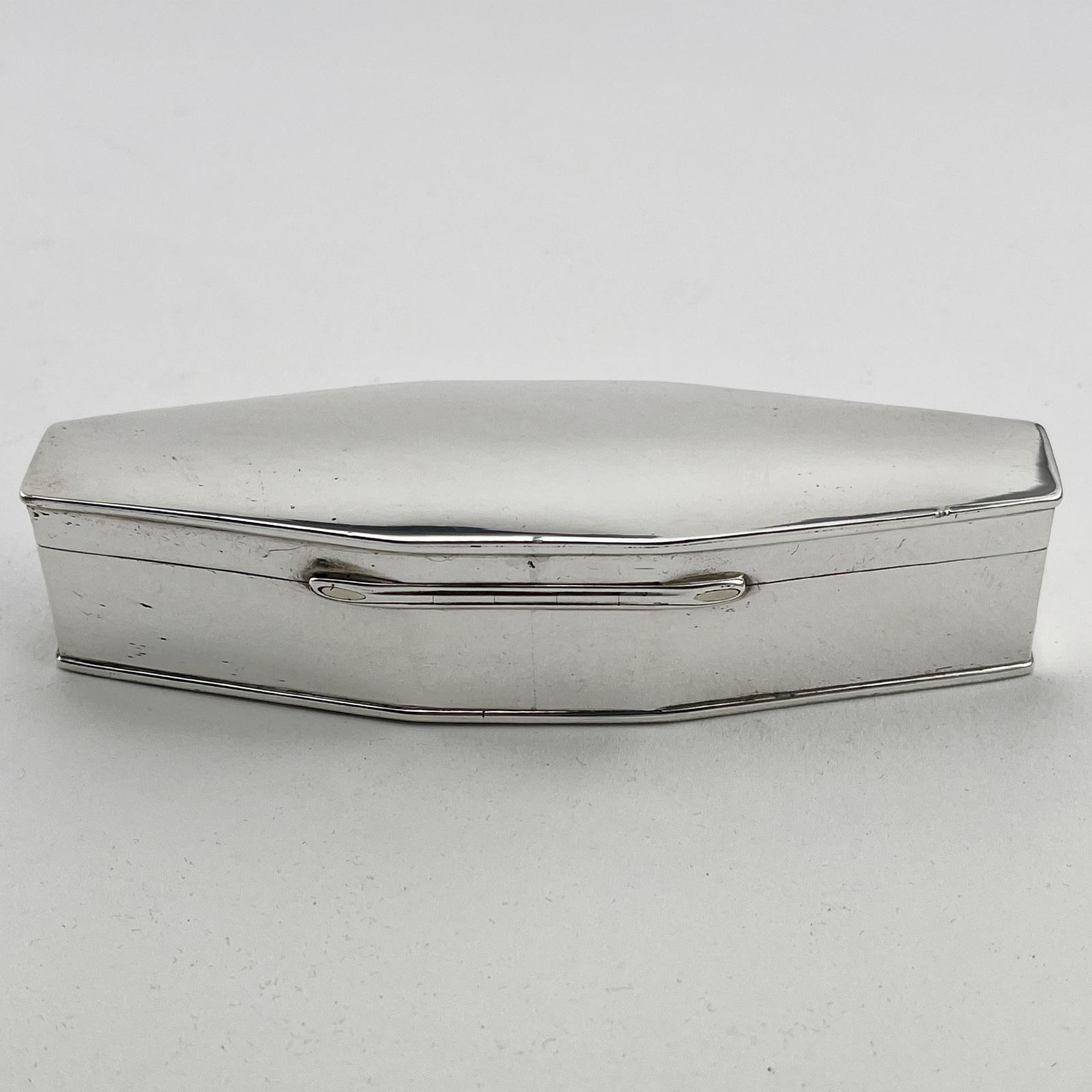 Smart Coffin Shaped Sterling Silver Trinket or Jewellery Box (1 of 7)