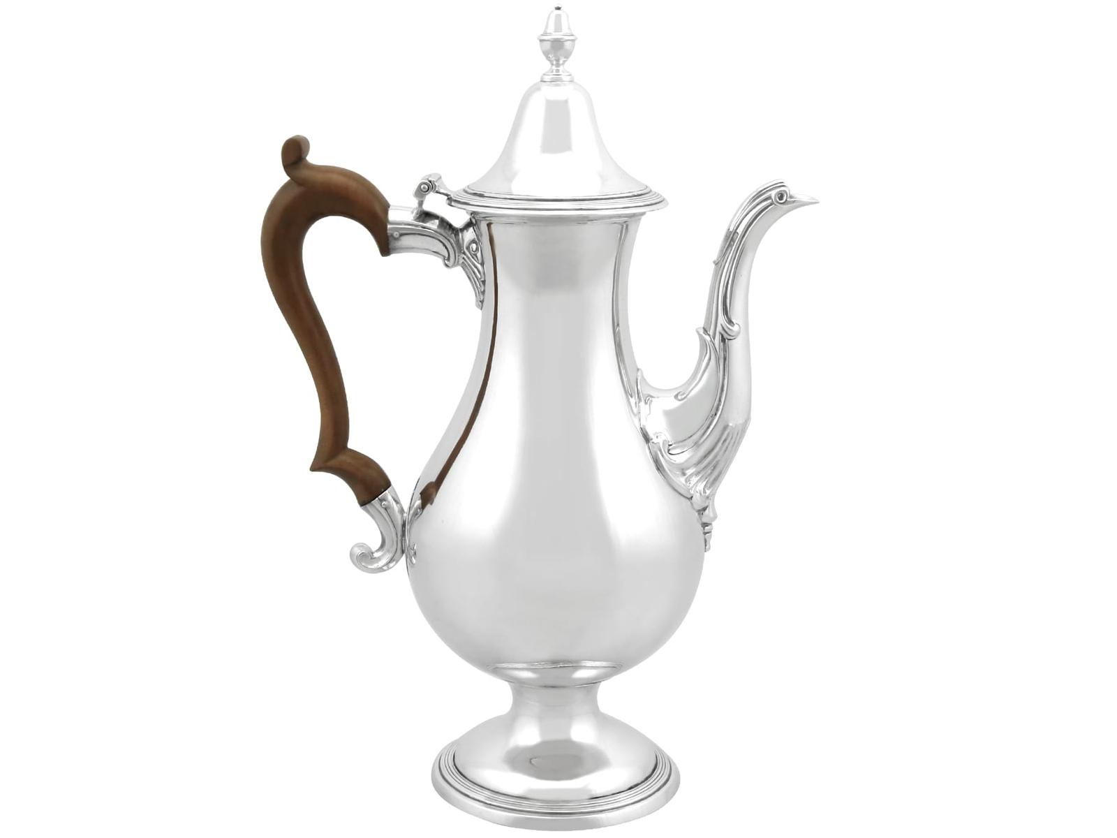 Antique George III Newcastle Sterling Silver Coffee Pot (1 of 9)