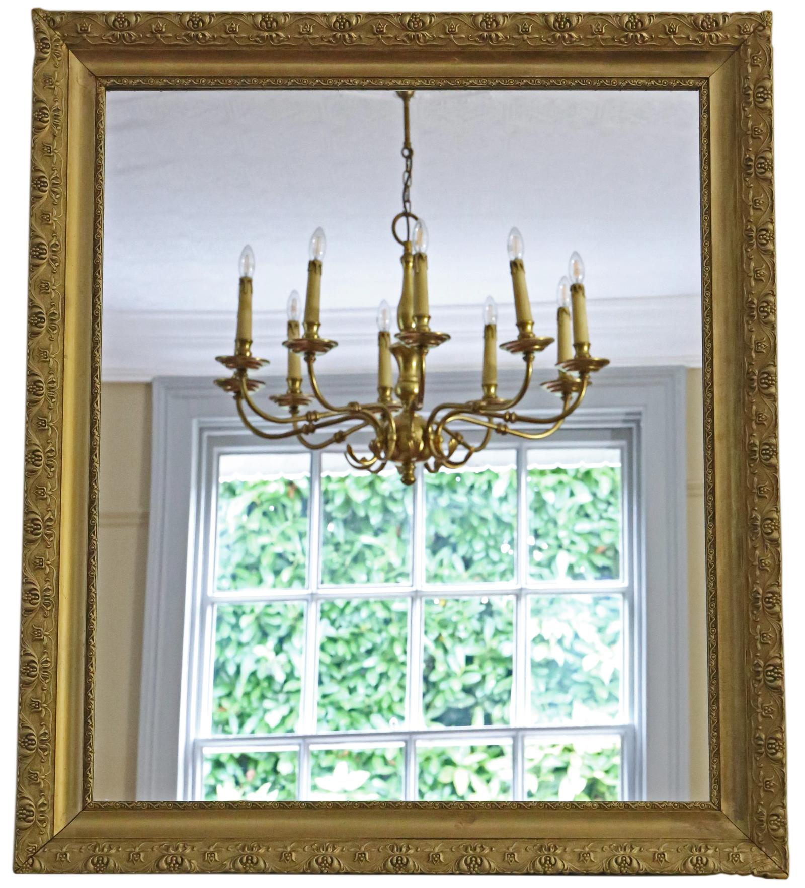 Antique Large Quality Gilt Overmantle Wall Mirror c.1900 (1 of 6) Antique Large Quality Gilt Overmantle Wall Mirror c.1900 (1 of 6)