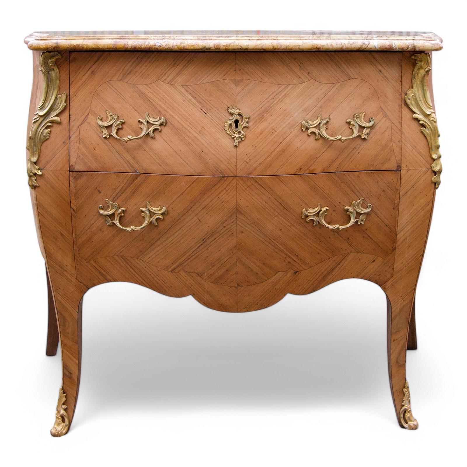 Antique French Marble Top & Ormolu Mounted Commode / Chest (1 of 5)