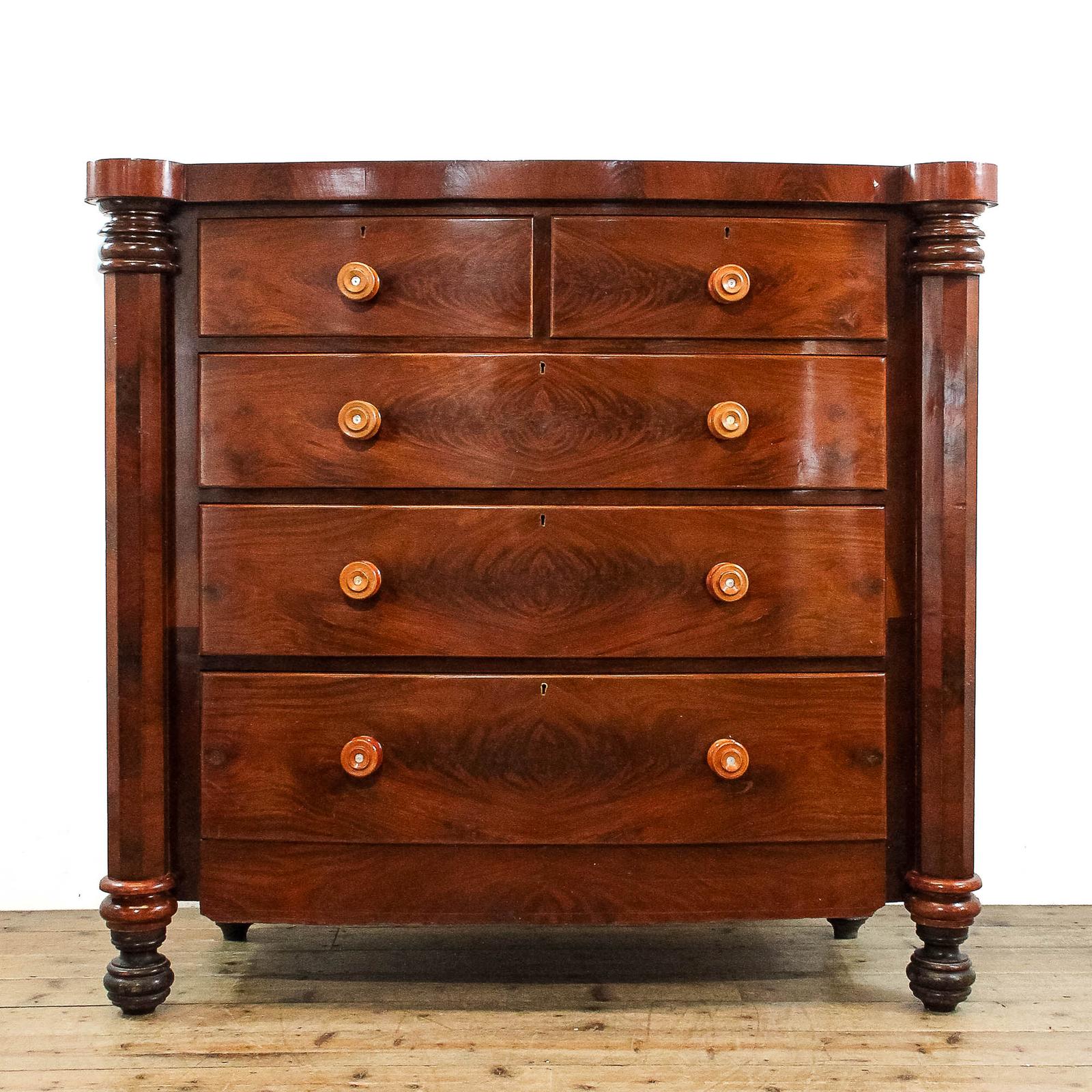 Antique Mahogany Bow Front Chest of Drawers (1 of 13)