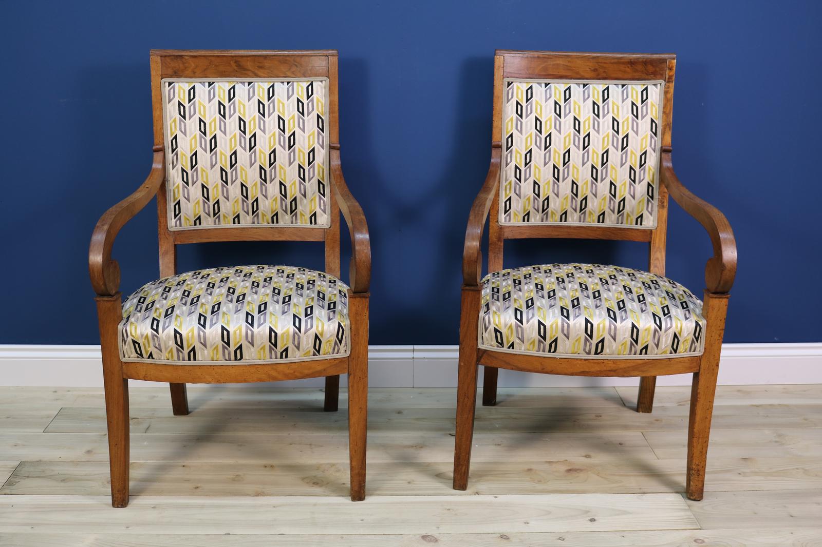 Pair of Fauteuils, Charles X Walnut (1 of 12) Pair of Fauteuils, Charles X Walnut (1 of 12)