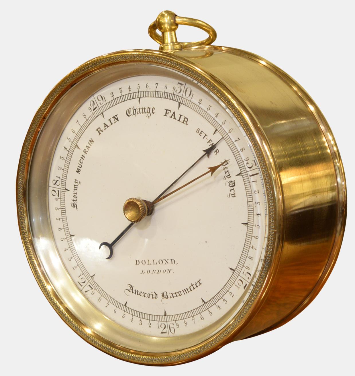 Victorian Brass Cased Aneroid Barometer (1 of 1) Victorian Brass Cased Aneroid Barometer (1 of 1)