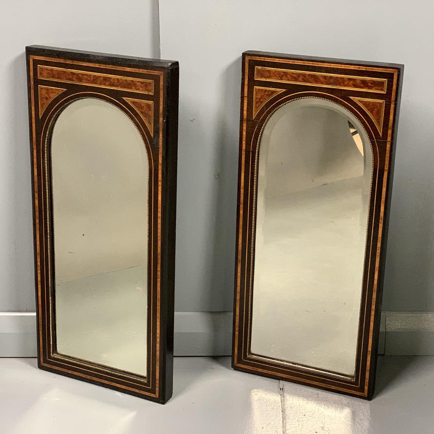 Pair of Amboyna & Ebonised Pier Mirrors (1 of 9) Pair of Amboyna & Ebonised Pier Mirrors (1 of 9)