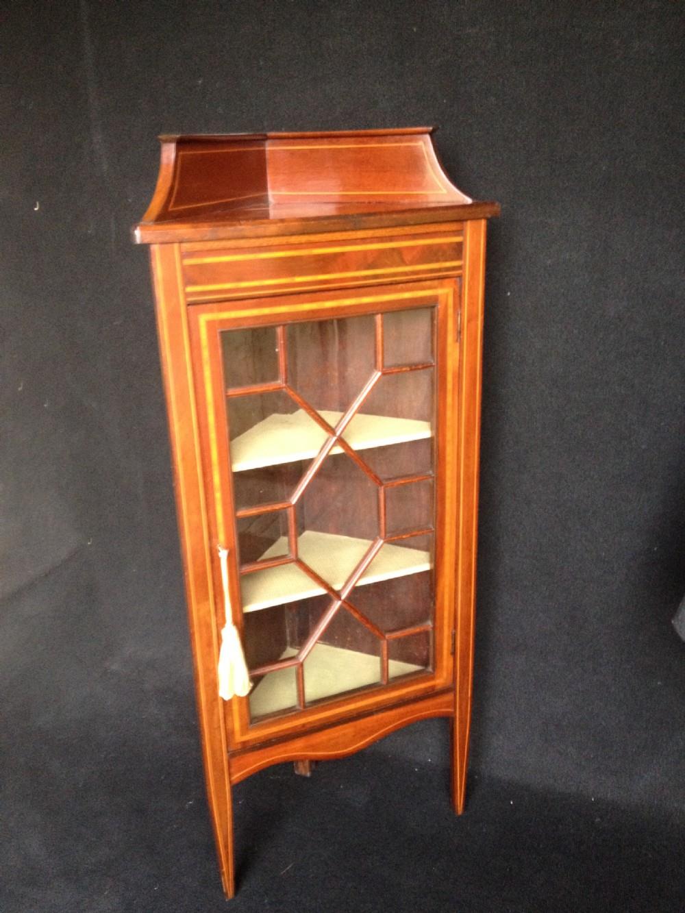 Mahogany Freestanding Corner Cabinet (1 of 1)