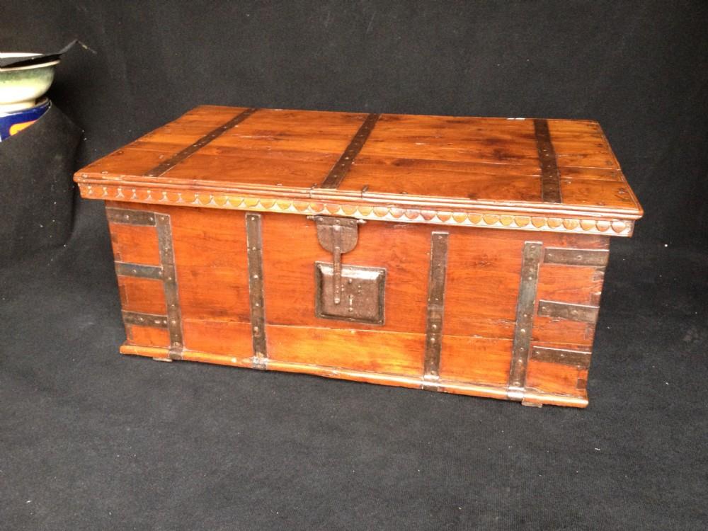 Teak Tea Chest / Coffer / Coffee Table c.1850 (1 of 1)