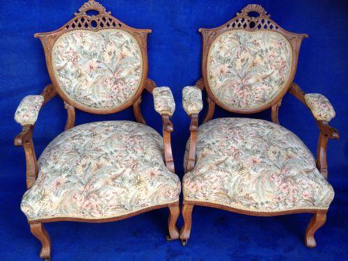 Pair French Walnut Side Chairs (1 of 1)