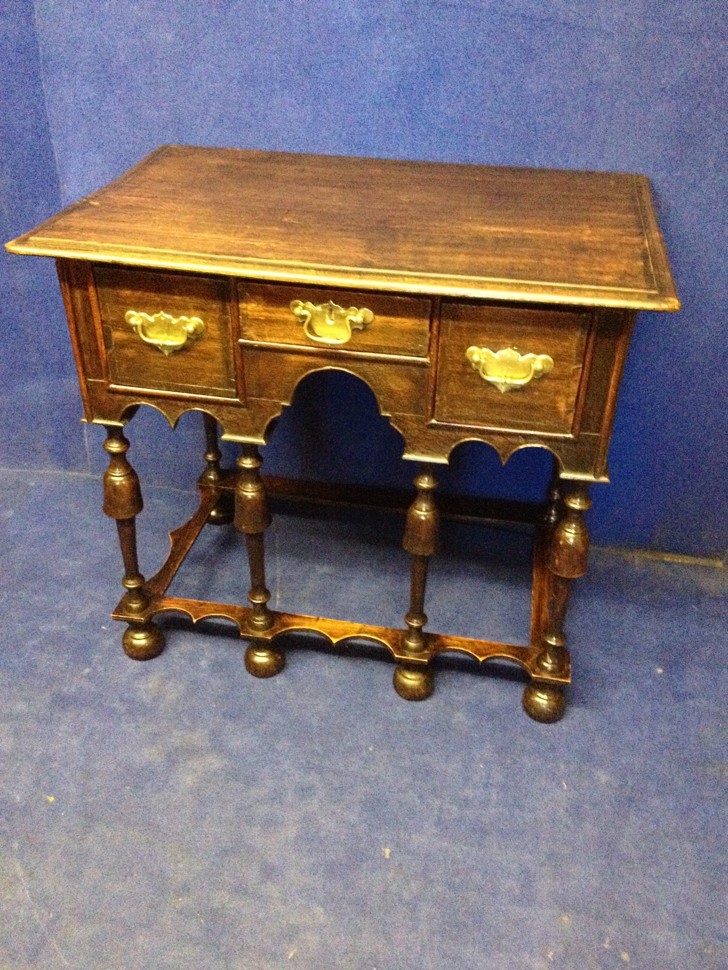 Good William and Mary Style Period Oak Lowboy (1 of 1)