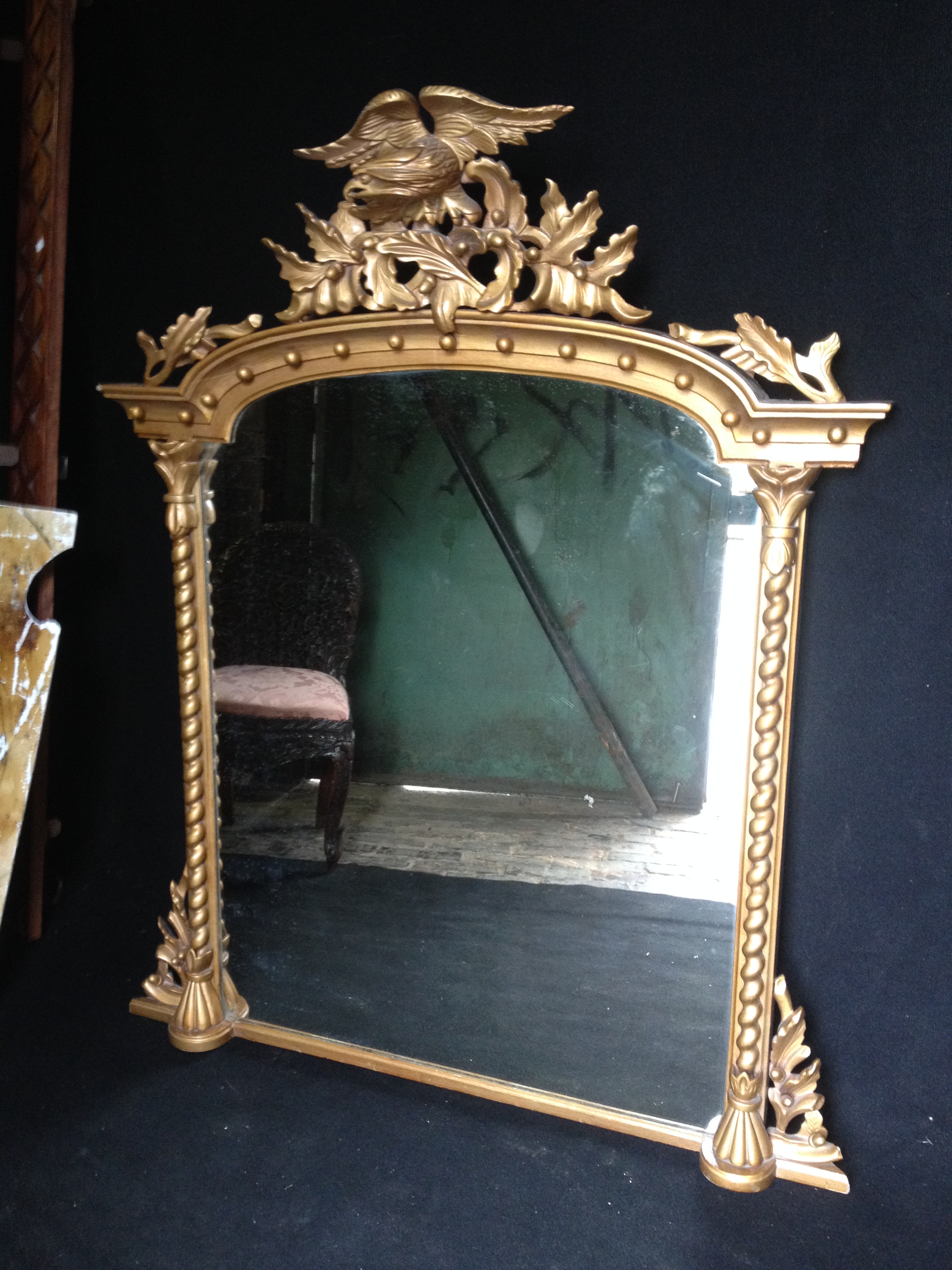 English Overmantle Mirror (1 of 1)