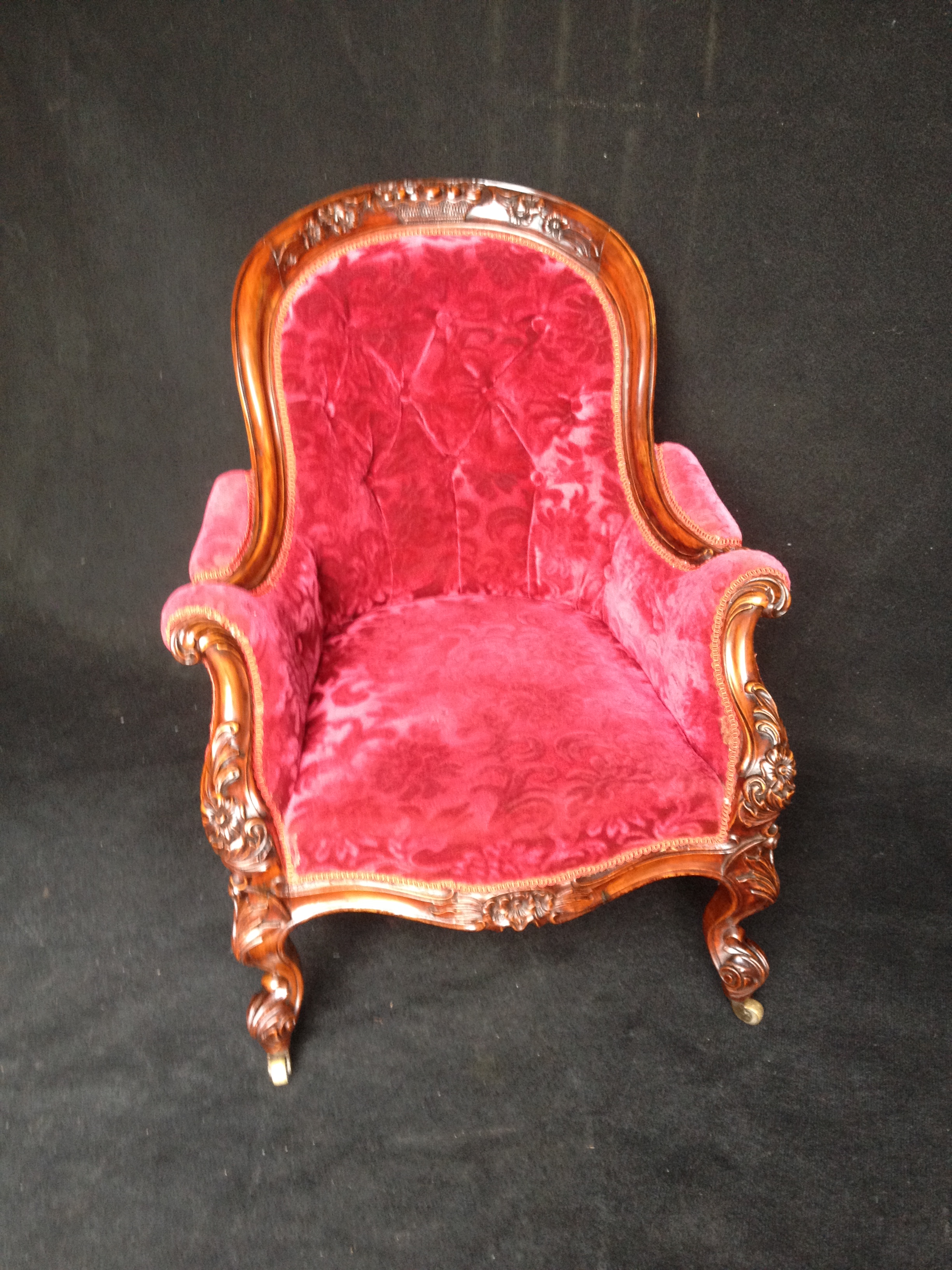 Stunning Quality Walnut Armchair c.1860 (1 of 1)