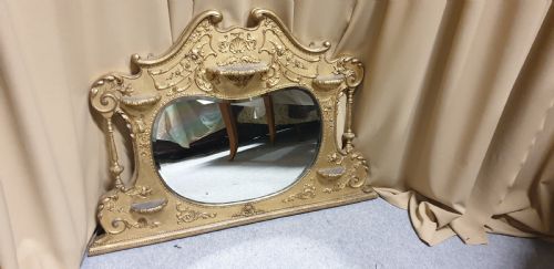 Victorian Gilt Overmantle Mirror (1 of 1)