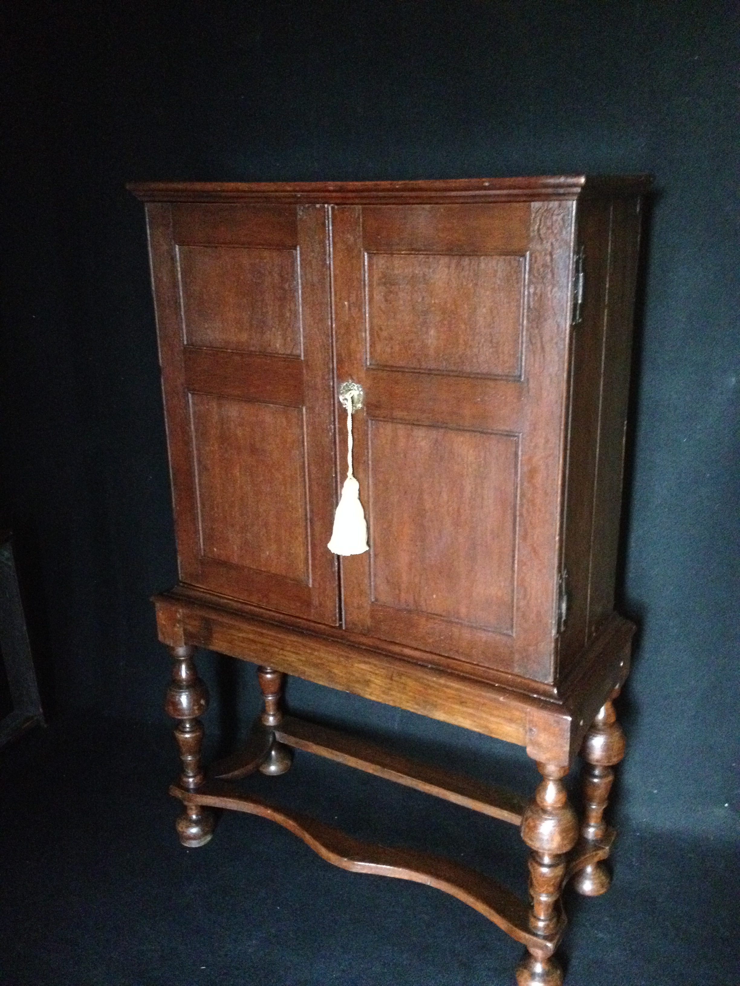 Early 18th Century Oak Spice Cabinet on stand (1 of 1)