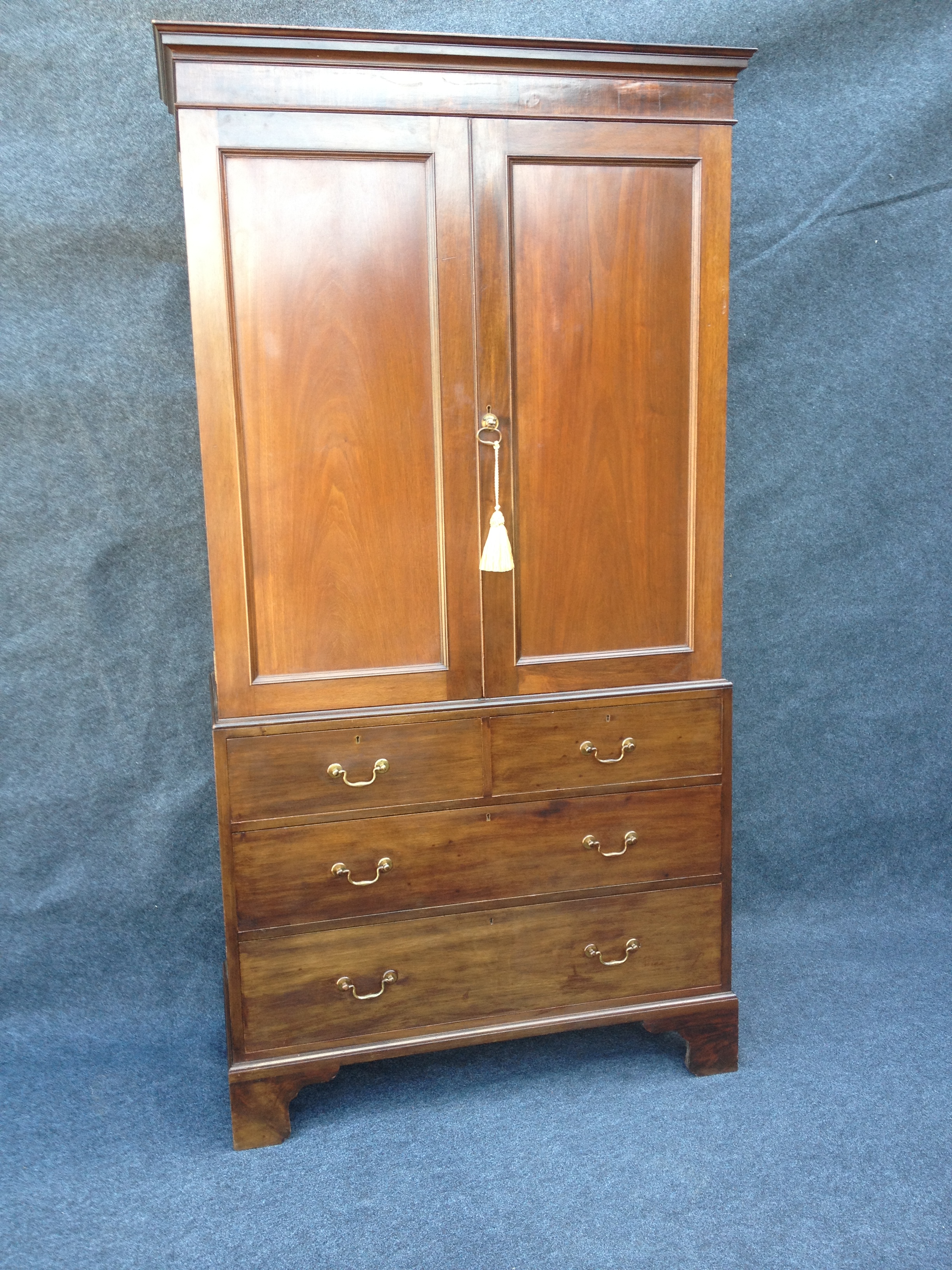 Mahogany linen press by 'Heals' of London (c.1890) (1 of 1)