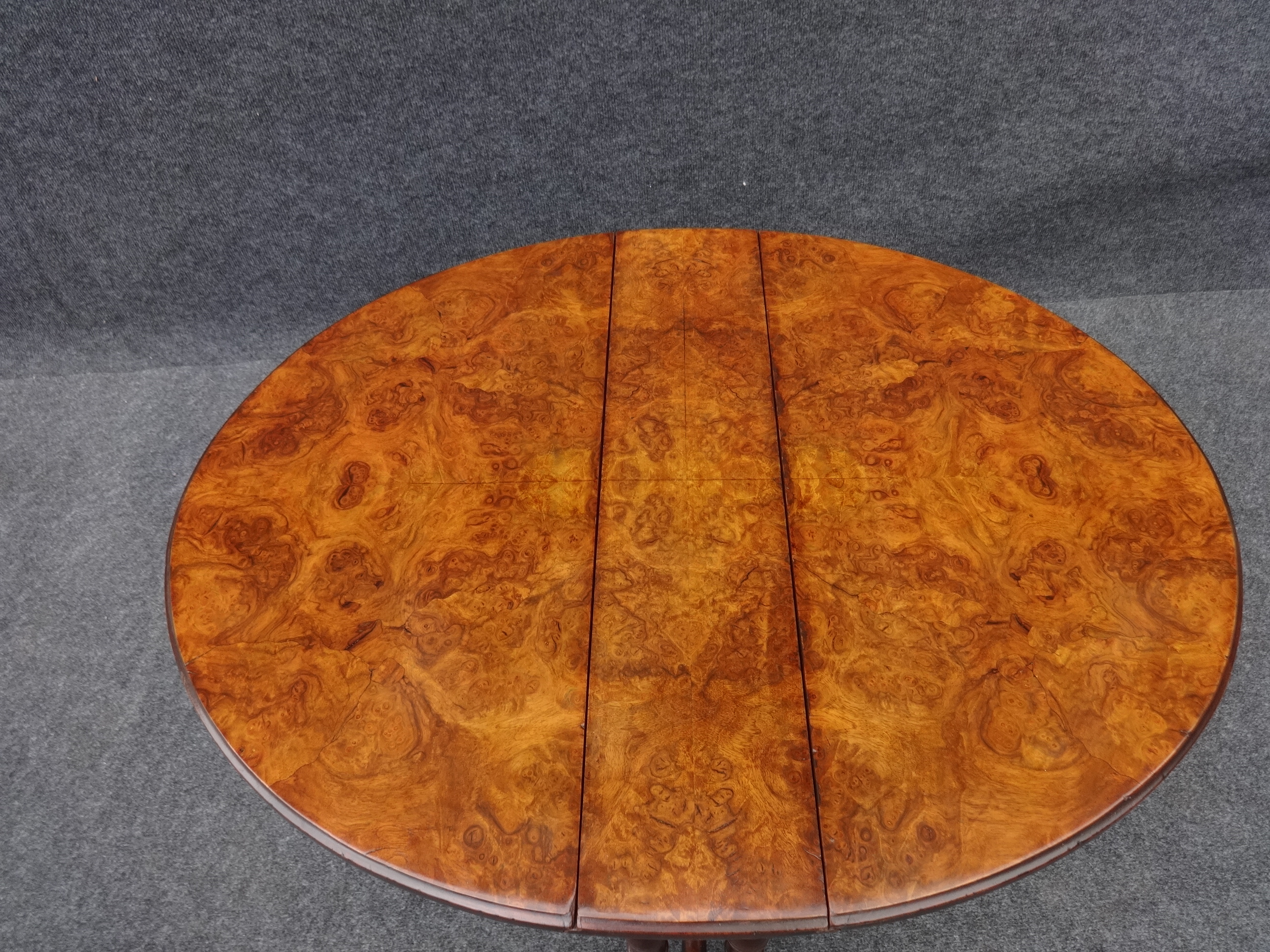 Miniature Walnut Sutherland Table/Baby Sutherland (c.1860) (1 of 1)