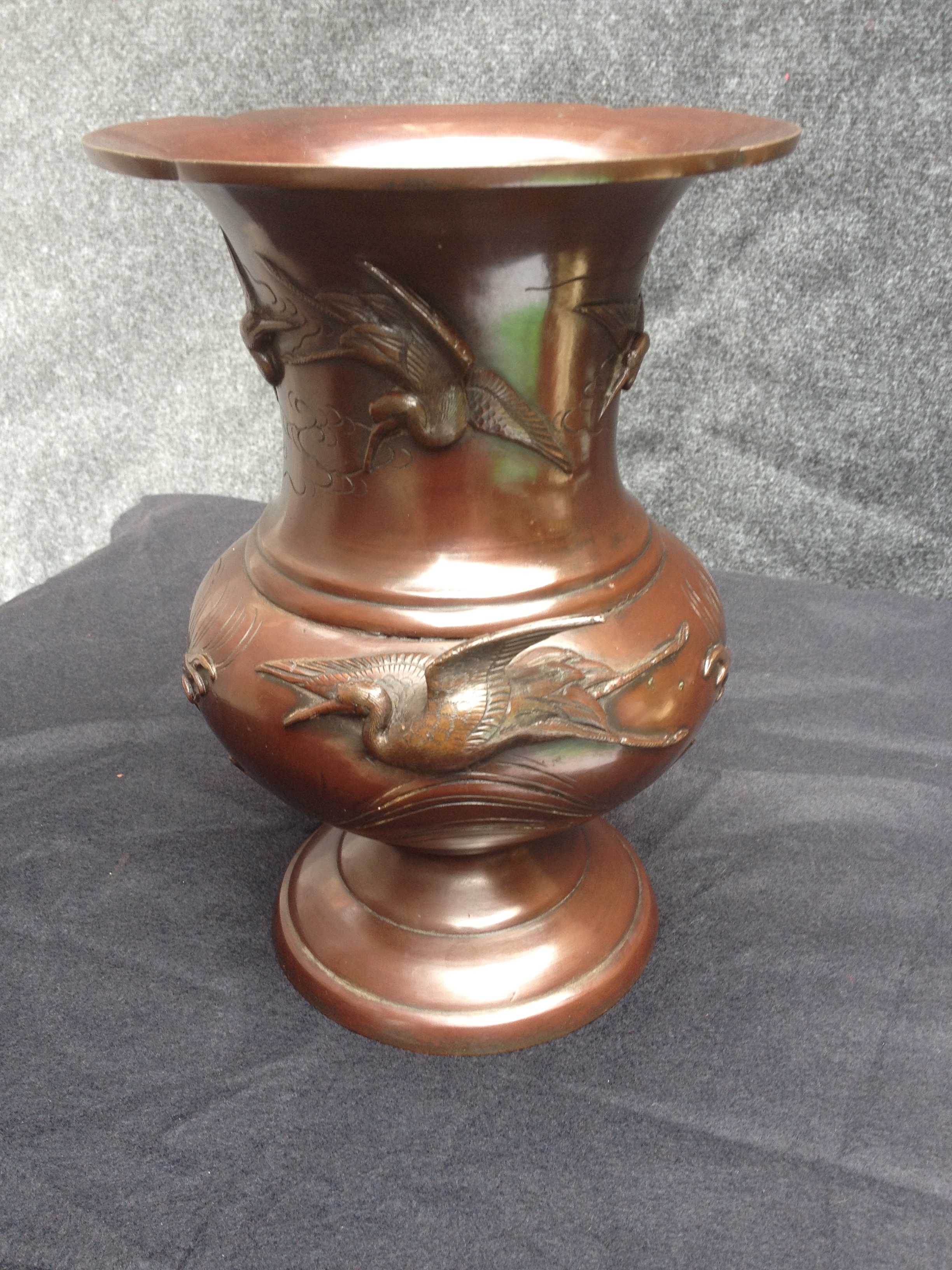 Early 20th Century Japanese Bronze Campana Vase (1 of 9)