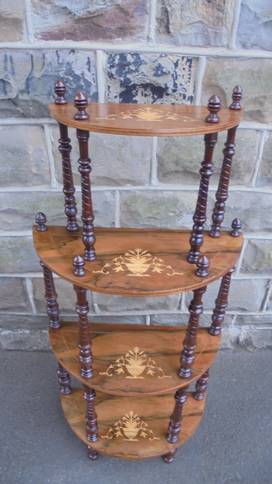 Antique Inlaid Walnut Whatnot Shelves (1 of 1) Antique Inlaid Walnut Whatnot Shelves (1 of 1)