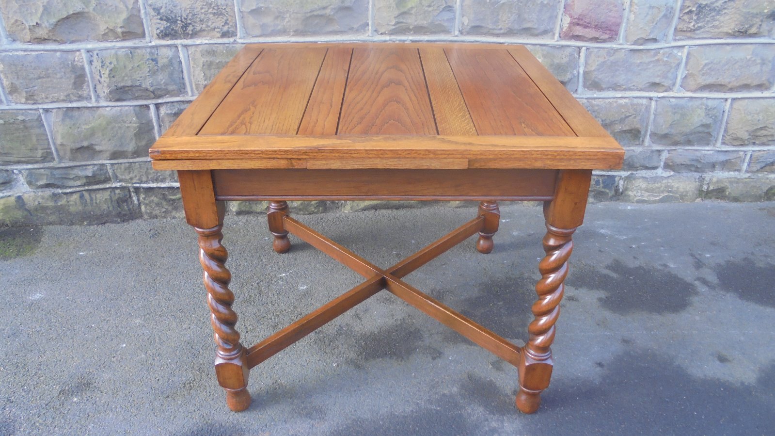 Oak Barley Twist Extending Dining Table c.1920 Har / LA142106
