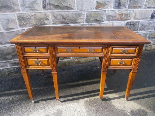 Antique Oak Writing Desk Library Desk (1 of 1)