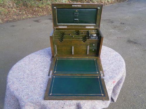 Antique Oak Writing Box Stationary Box Desk (1 of 1)