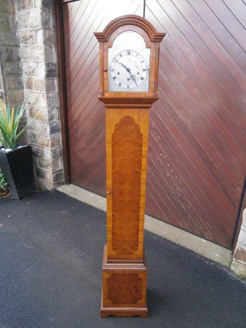 Antique Walnut Burr Grandaughter Clock (1 of 1)