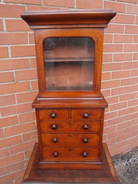 Antique Mahogany Apprentice Bookcase On Chest Cabinet Box (1 of 1)