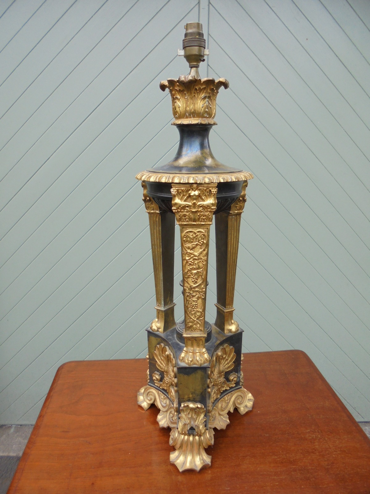 Regency Bronze & Ormolu Lamp Manner of Matthew Boulton (1 of 10)