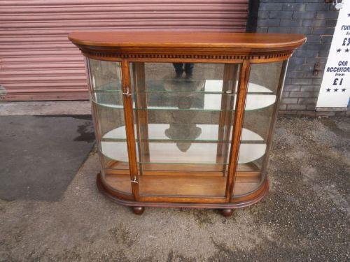 Antique Oak Glazed Display Cabinet (1 of 1)