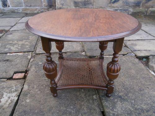 Antique Walnut Bergere Coffee Table (1 of 1)