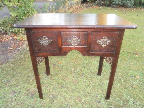 Antique Georgian Oak Lowboy Side-Table (1 of 1)