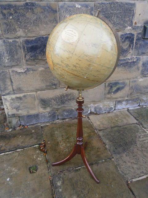 Antique Terrestrial Globe On Mahogany Stand (1 of 1)