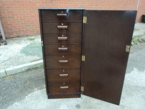 Antique Oak Filing Cabinet / Filing Chest / Wellington Chest (1 of 1)