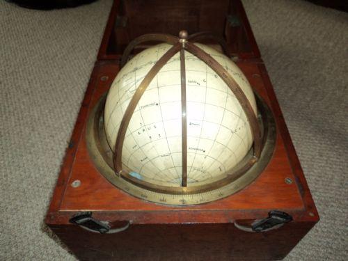 Mahogany Cased Hosum Star Globe by H Hughes of London 1920 (1 of 8)