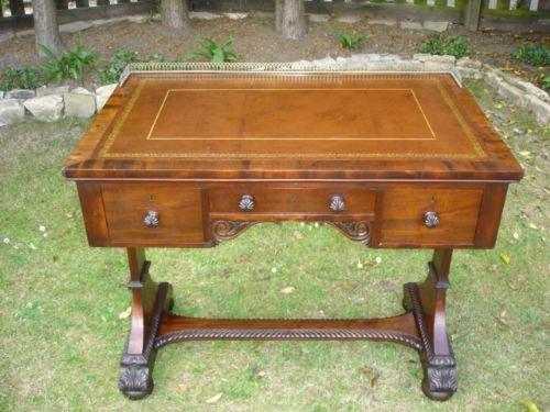 Antique Mahogany Library Table Desk in the Manner of Gillows (1 of 5)