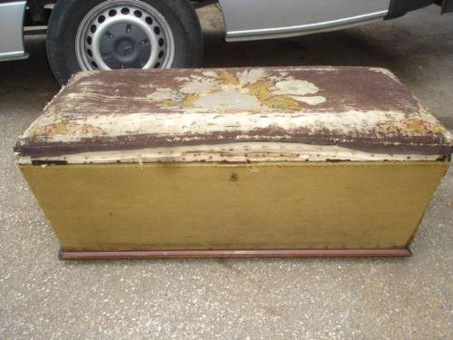 Antique Upholsted Ottoman Blanket Box Window Seat (1 of 1)