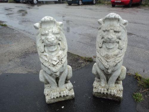 Pair of Antique Stone Garden Lions c.1880 - 1900 (1 of 9) Pair of Antique Stone Garden Lions c.1880 - 1900 (1 of 9)