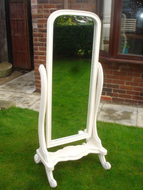 Antique Painted Cheval Mirror / Dressing Mirror c.1900 (1 of 1)