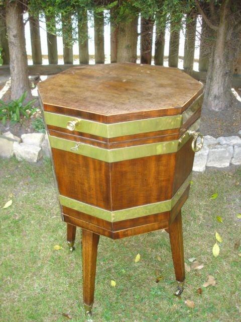 Regency Brass Bound Mahogany Wine Cooler Celleret (1 of 5)