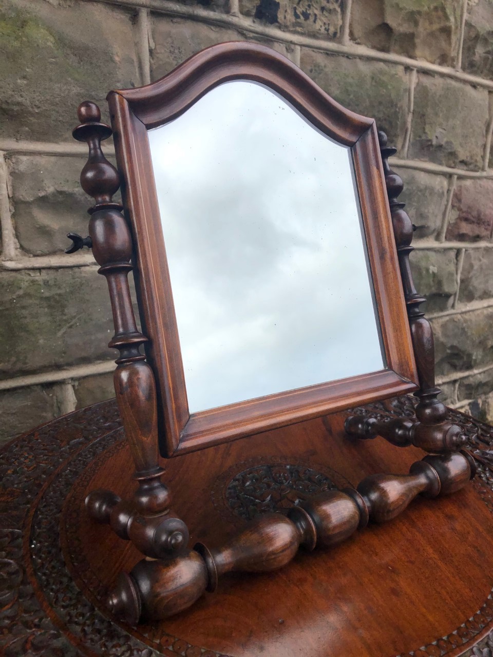 Antique Military Campaign Mirror (1 of 7)